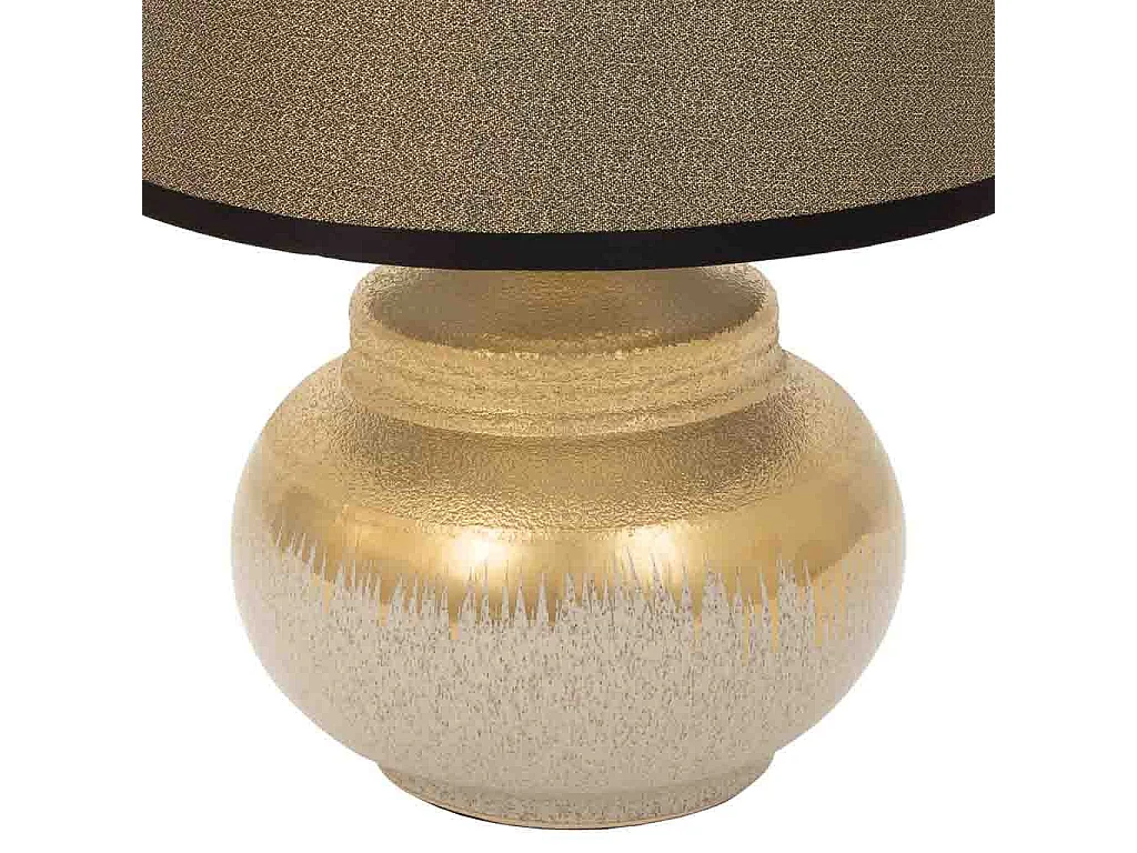 Goldene Keramik-Tischlampe 16x16x20h cm