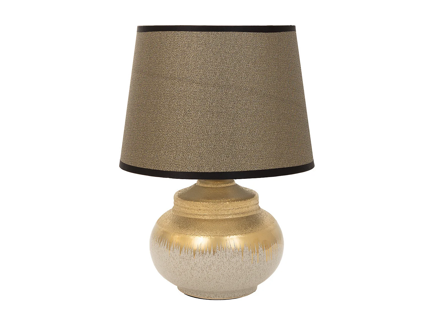 Lampada da tavolo in ceramica dorata 16x16x20h