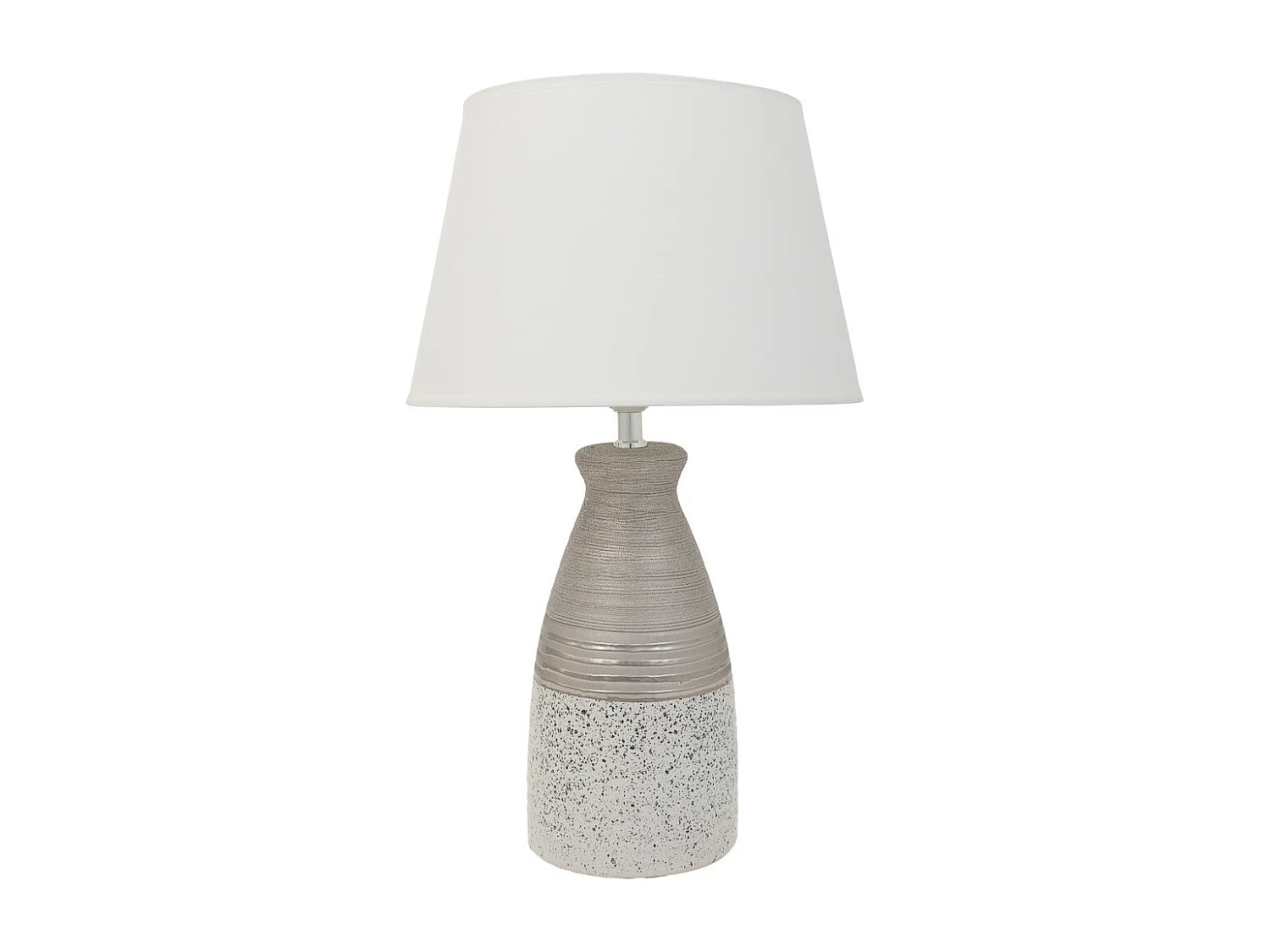 Lampada da tavolo in ceramica argento 14,5x14,5x36h
