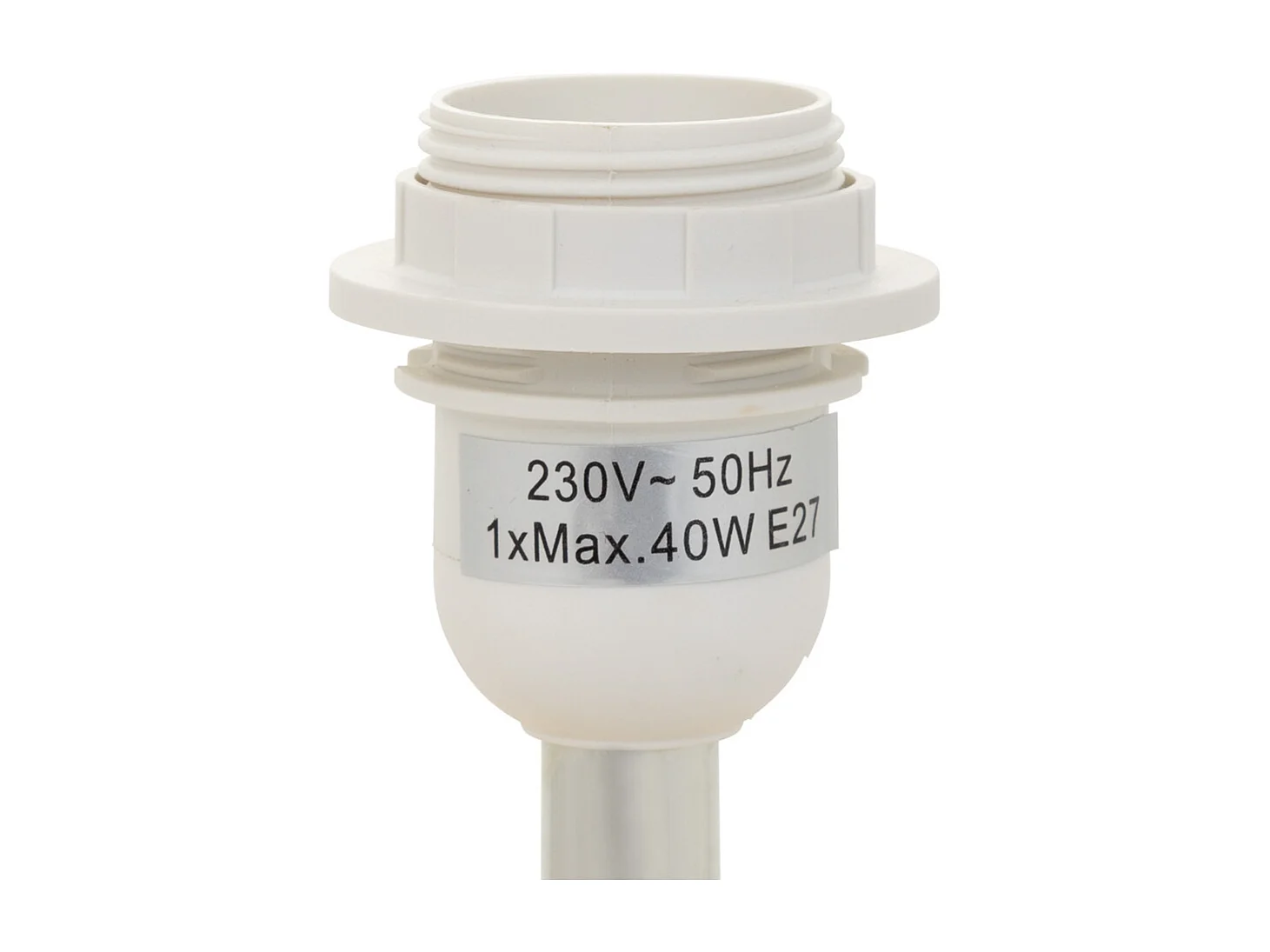 Lampada da tavolo in ceramica argento 14,5x14,5x36h