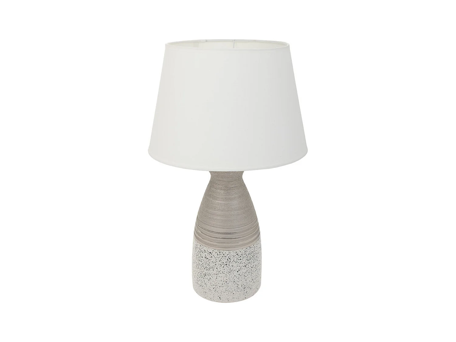 Tischlampe aus silberner Keramik, 14,5x14,5x36 h cm