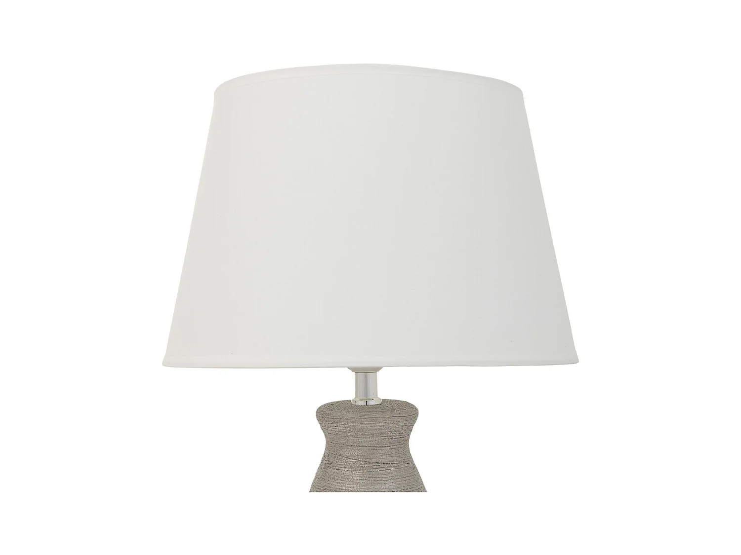 Tischlampe aus silberner Keramik, 14,5x14,5x36 h cm