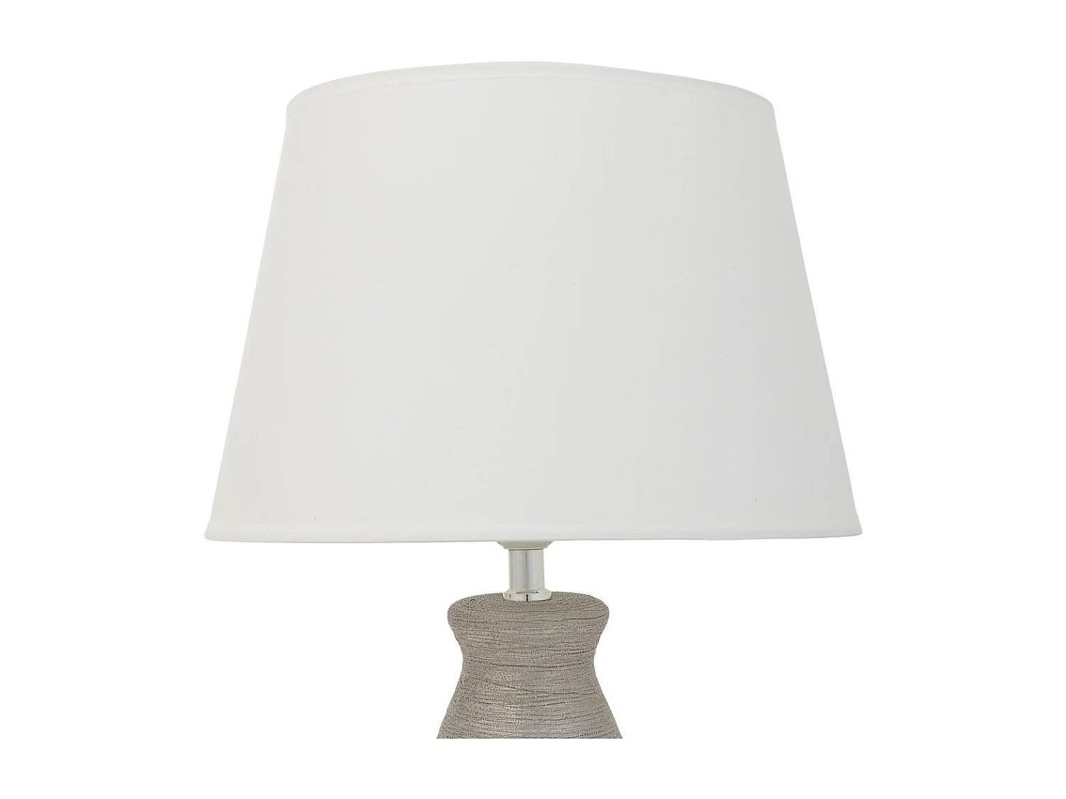 Tischlampe aus silberner Keramik, 14,5x14,5x36 h cm