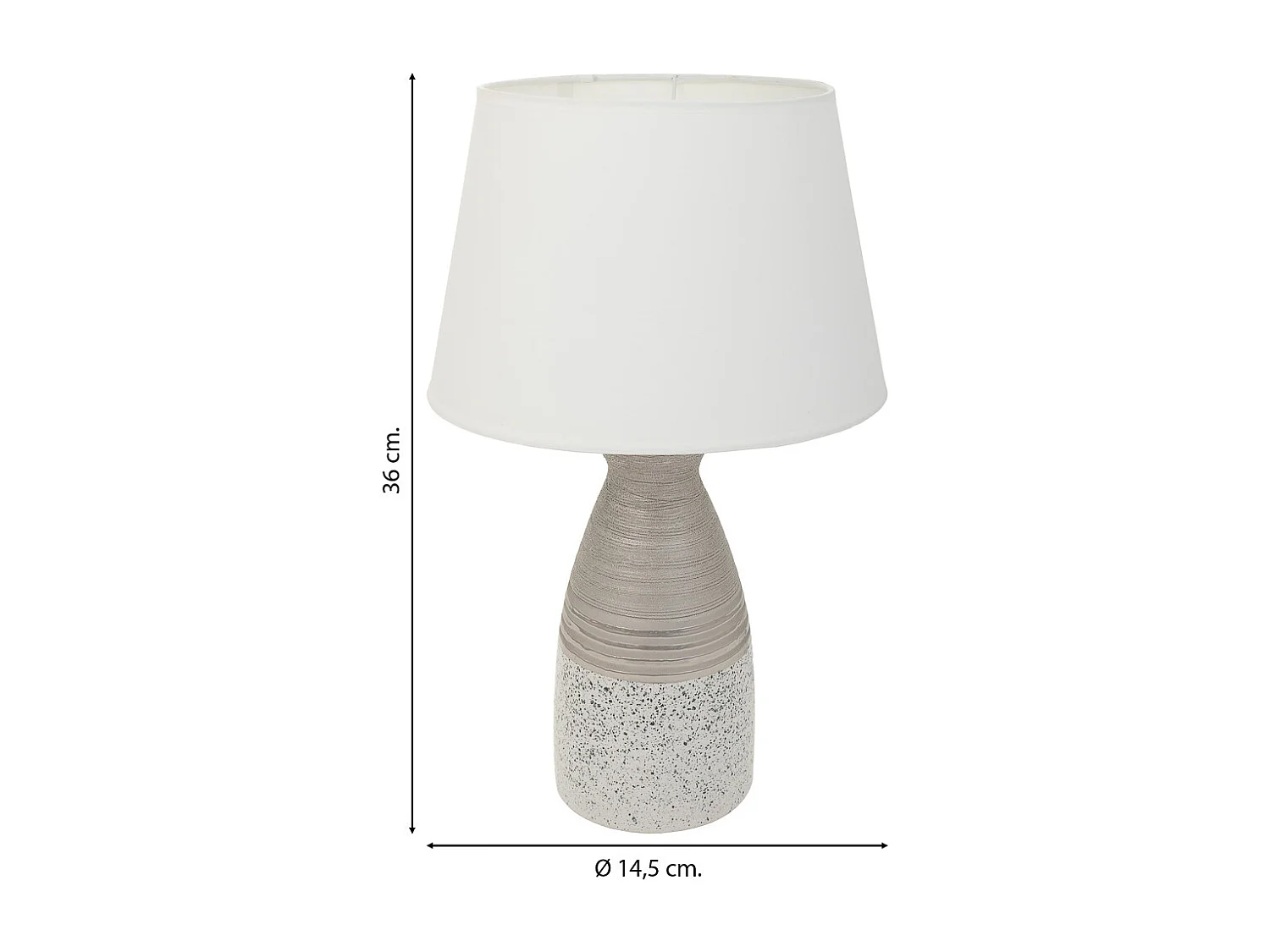 Vase en céramique argentée 13,5x13,5x53h