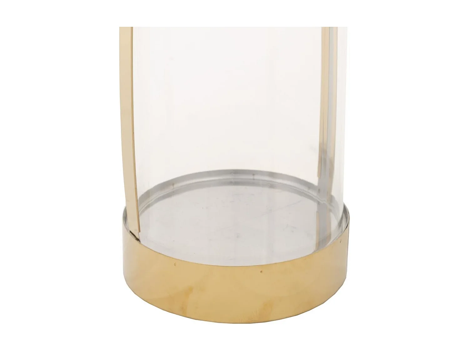 Laterne aus Edelstahl und goldenem Glas, 12,5 x 12,5 x 23 h cm