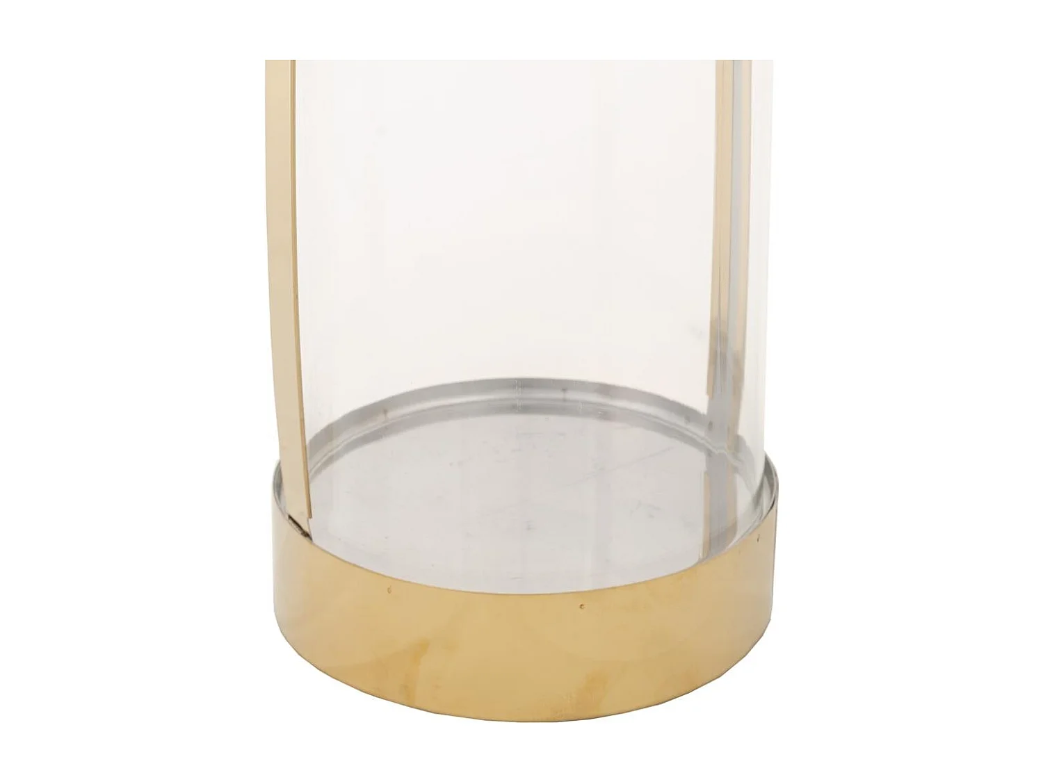 Farol de acero inoxidable y cristal dorado 12,5x12,5x23