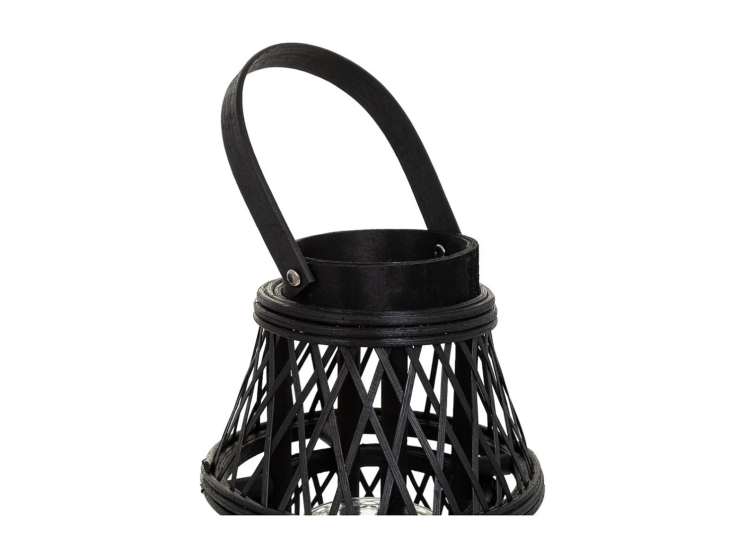 Lanterna de vela de bambu marrom d23,5x29