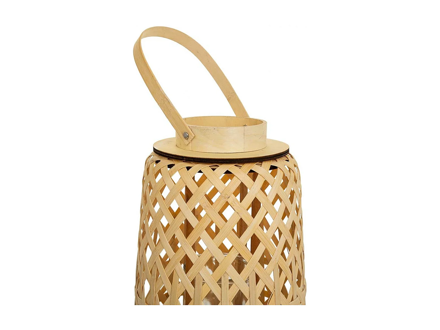 Braune Bambus-Kerzenlaterne, T26,5 x 41 H cm