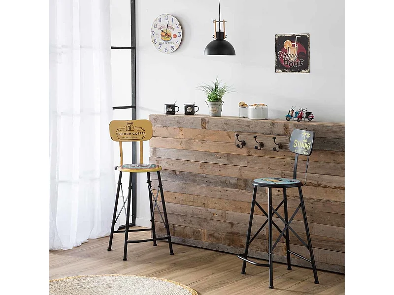 Reloj de pared de madera blanco d34x2