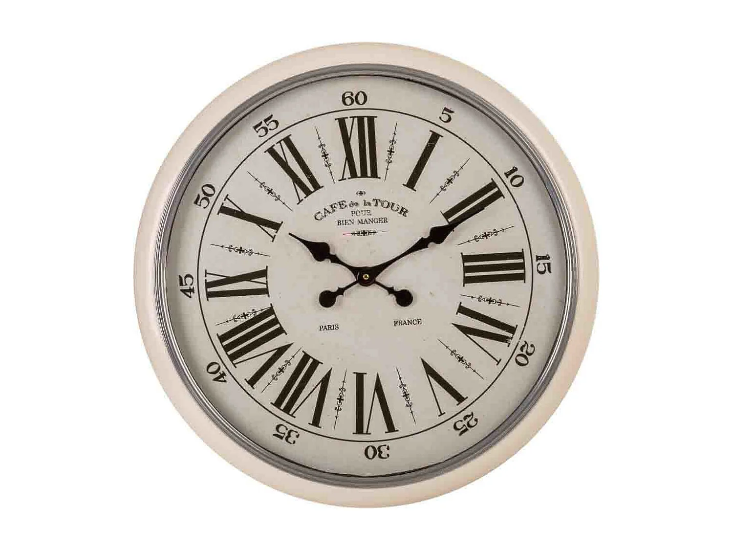 Horloge murale en métal blanc d62x5h