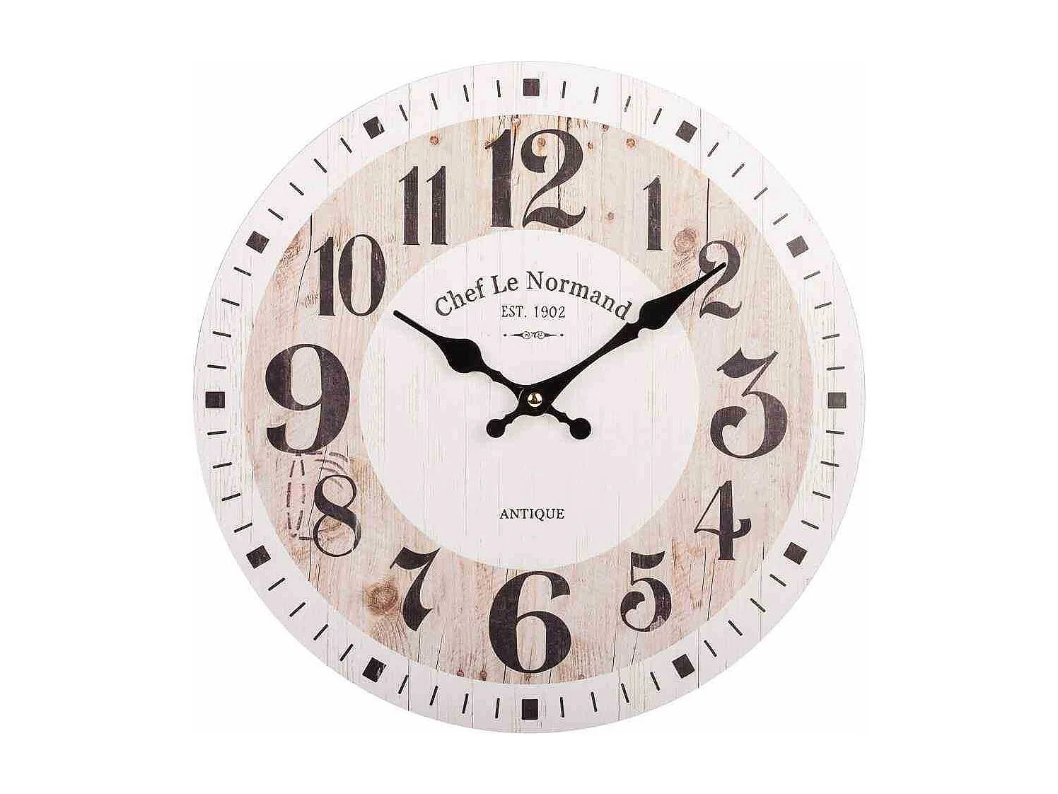 Reloj de pared de madera marrón d34x2