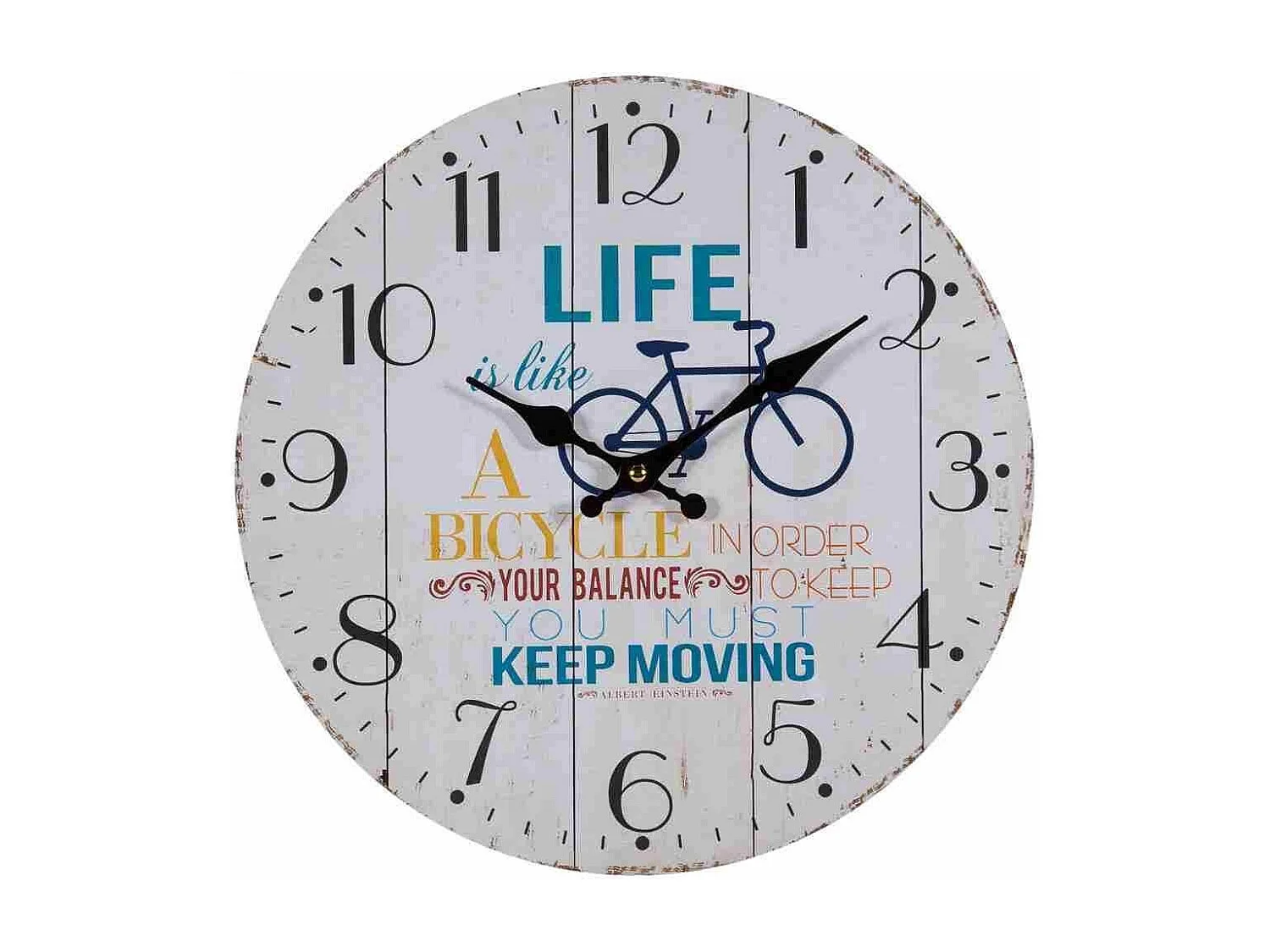 Reloj de pared de madera blanco d34x2