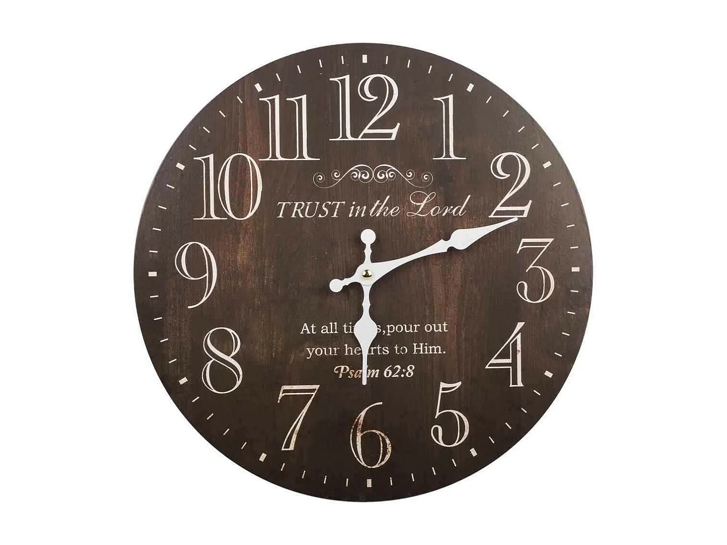 Orologio da parete in legno nero d34x2h