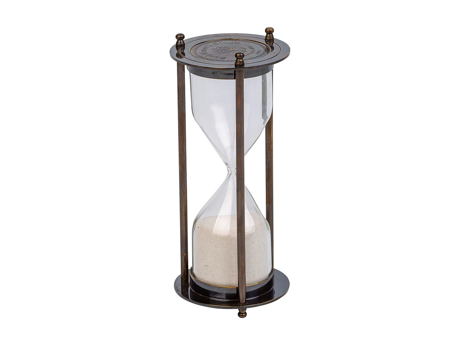 Ampulheta 5 minutos metal marrom d7x16