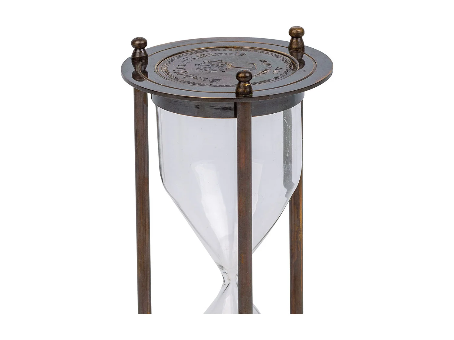 Ampulheta 5 minutos metal marrom d7x16