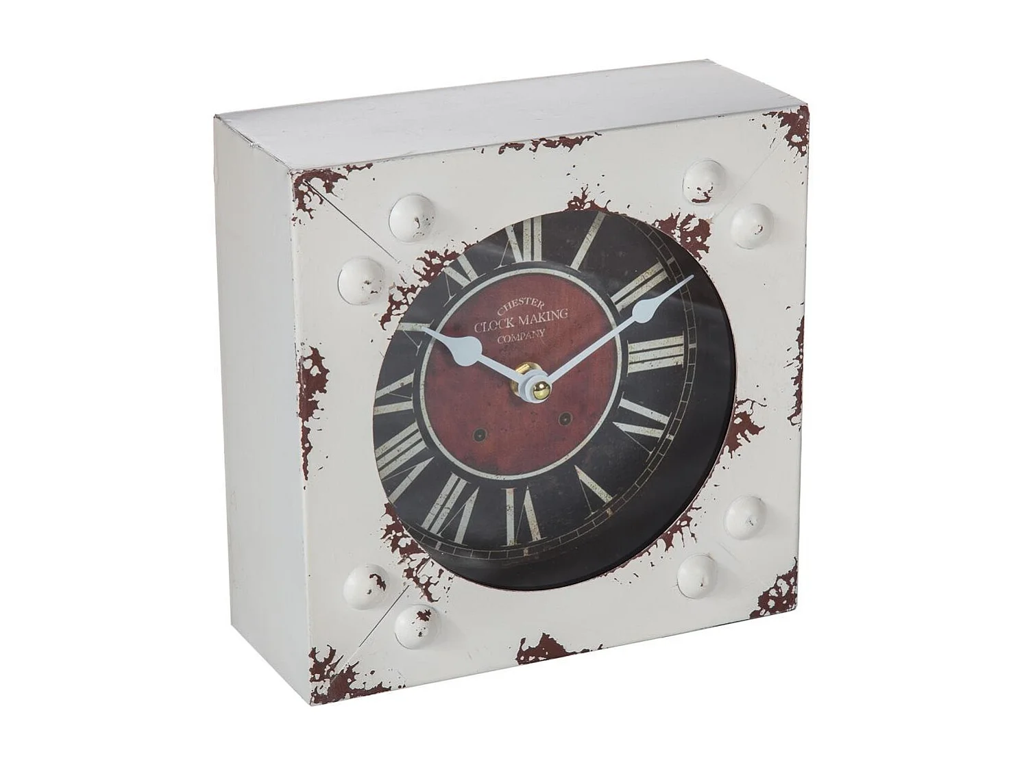 Orologio da tavolo bianco 20x20 cm