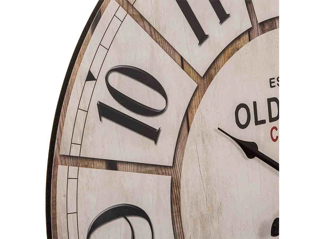 Weiße Holzwanduhr T58x4,5h cm