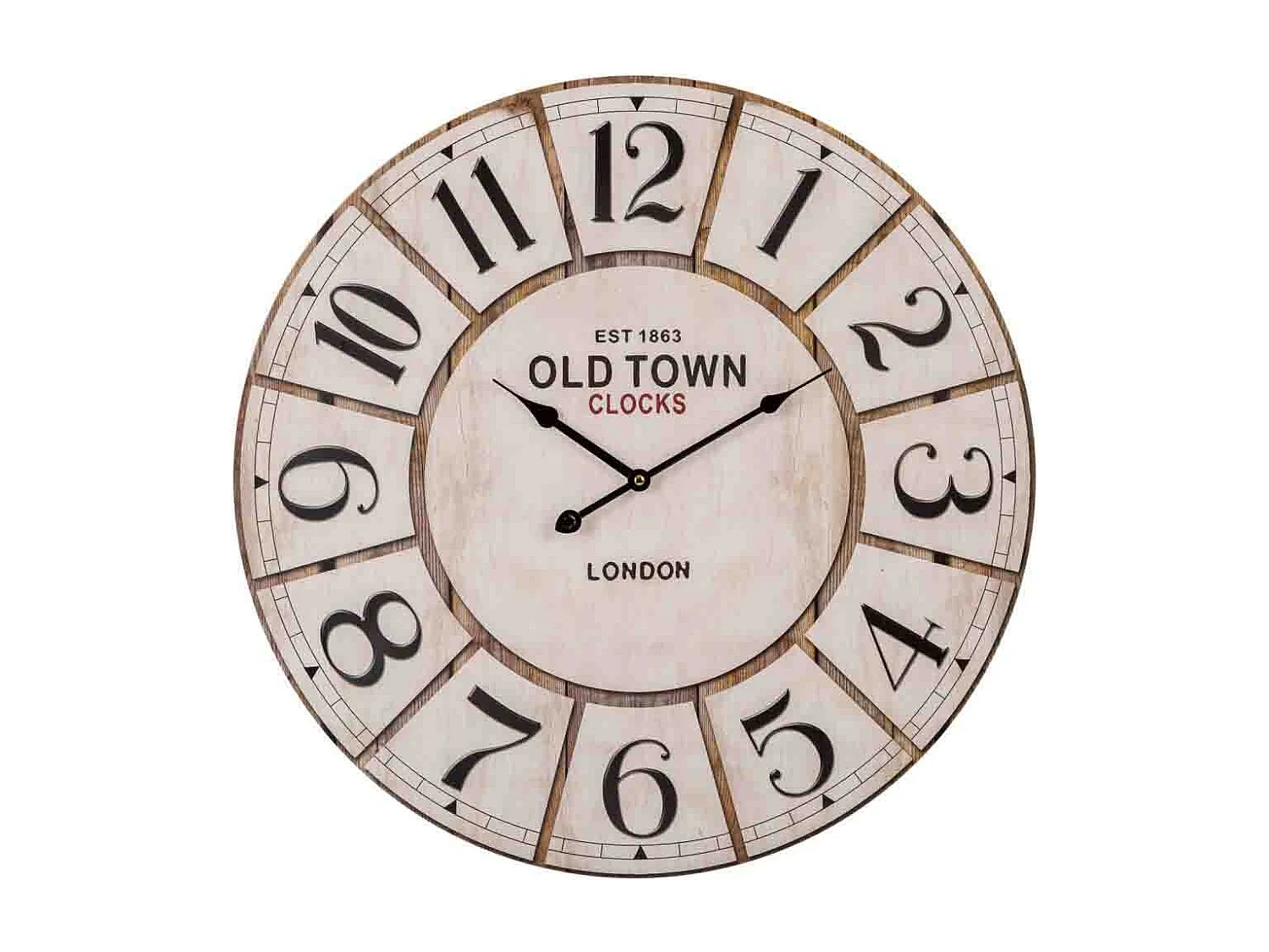 Orologio da parete in legno bianco d58x4,5h
