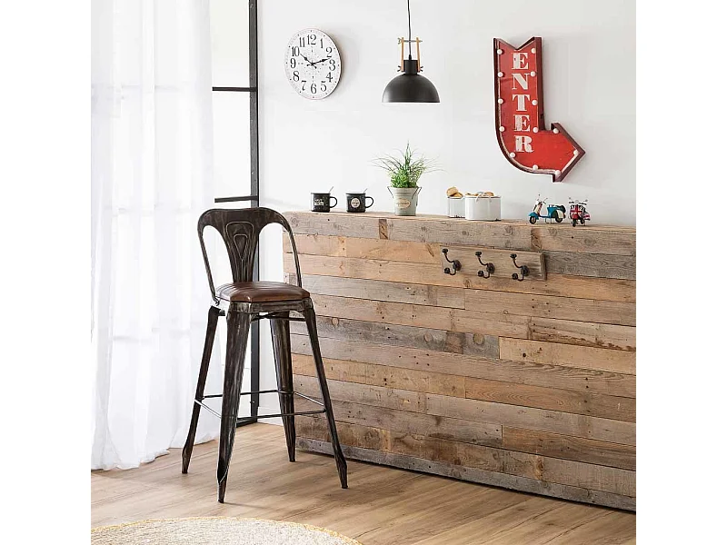 Reloj de pared de madera blanco d34x2