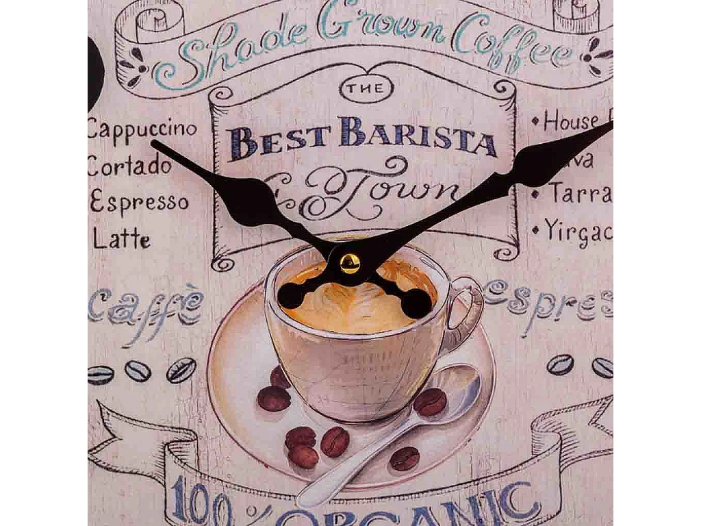 Reloj de pared de madera blanco d34x2