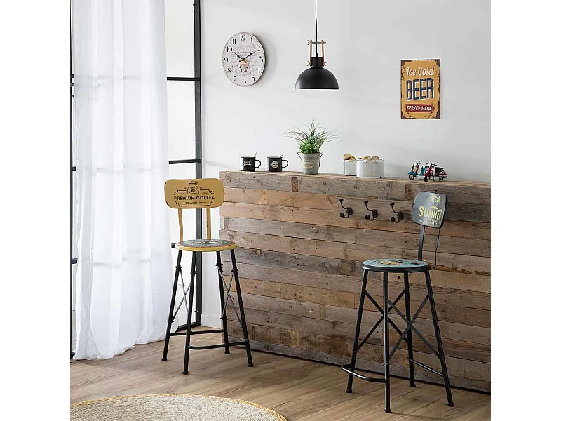 Reloj de pared de madera blanco d34x2