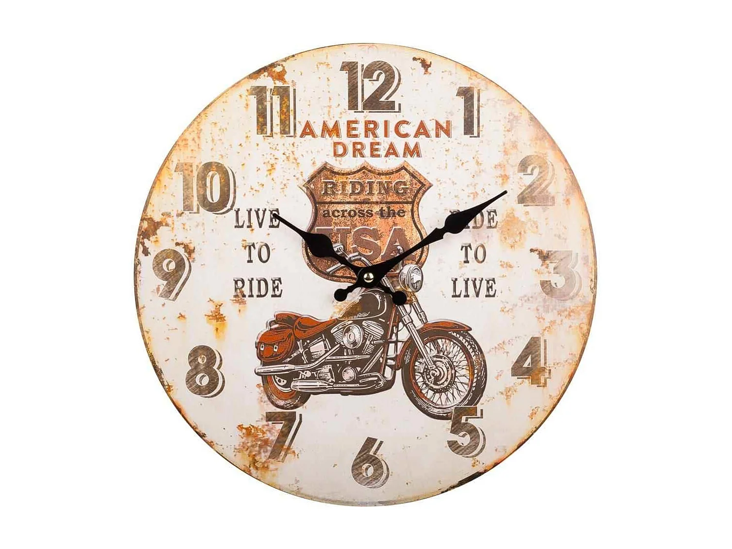 Reloj de pared de madera marrón d34x2