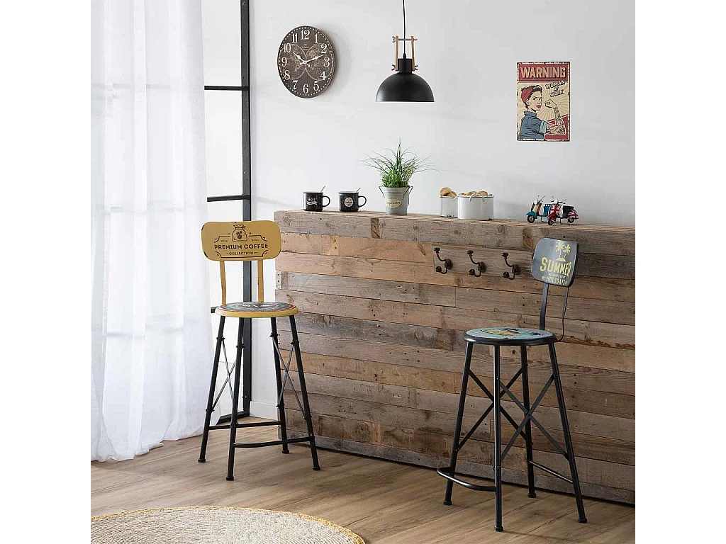 Horloge murale en bois noir d34x2h