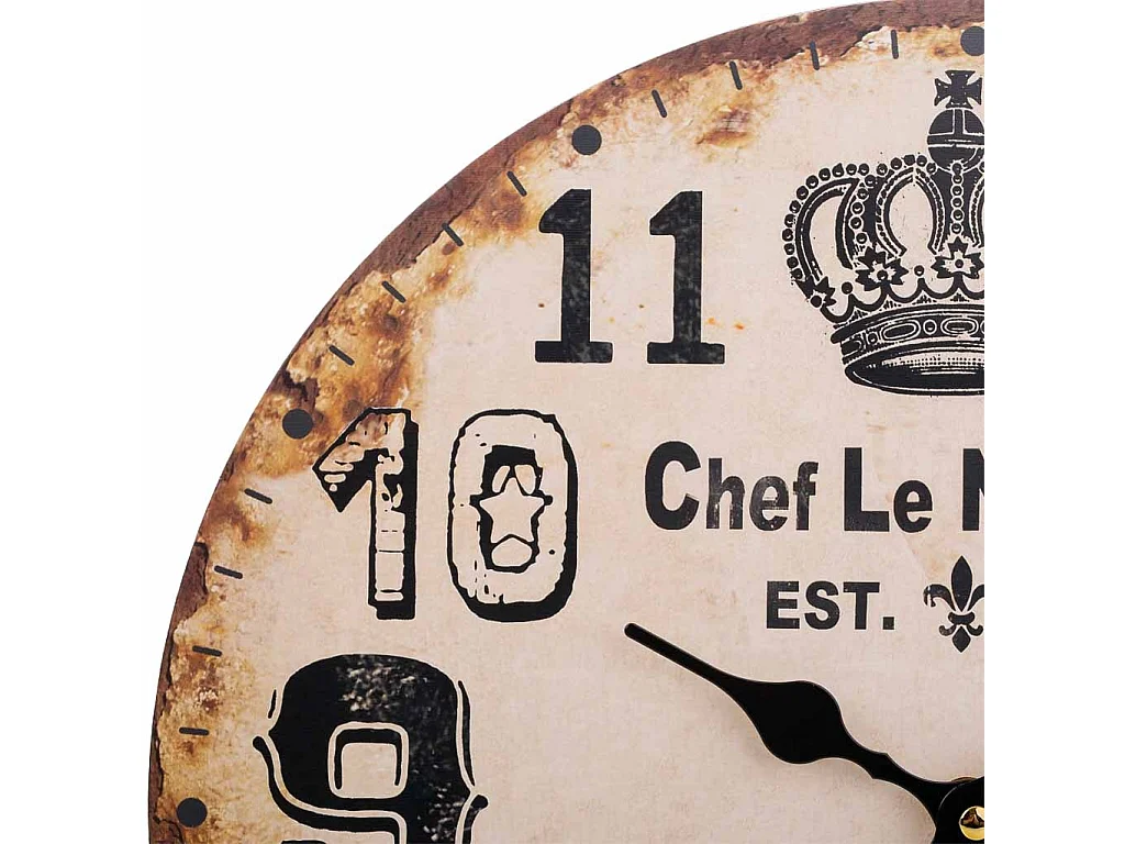 Braune Holzwanduhr T34x2H cm