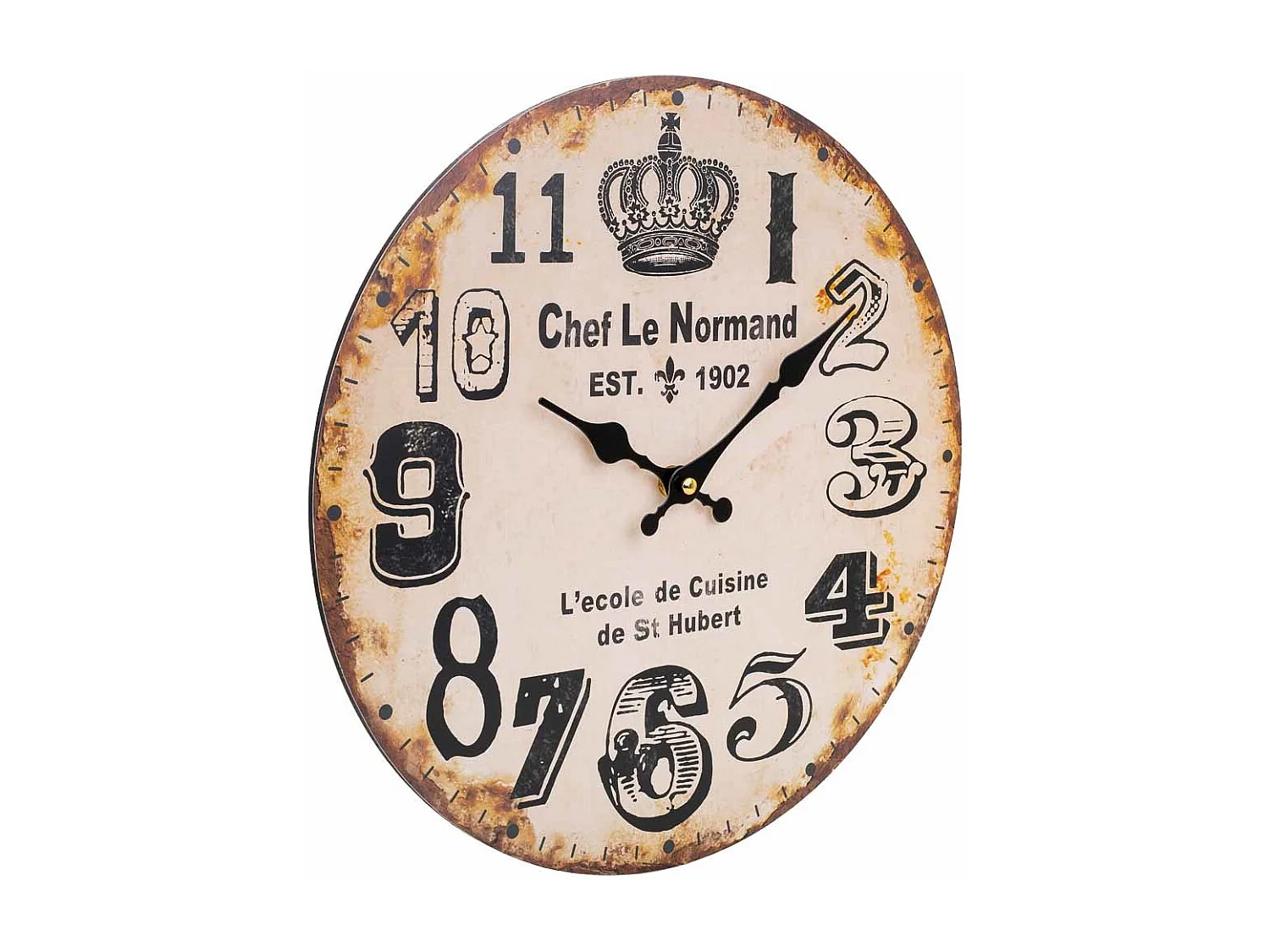 Braune Holzwanduhr T34x2H cm