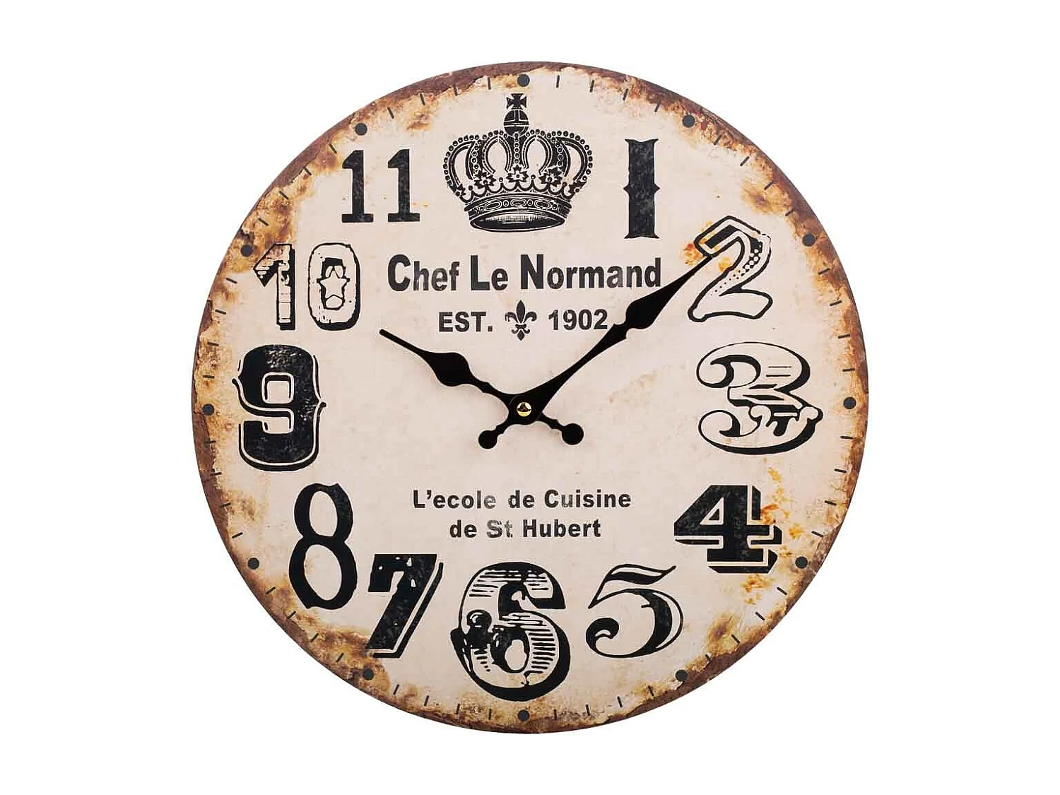 Braune Holzwanduhr T34x2H cm