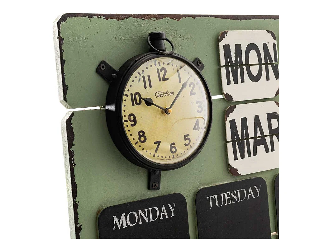 Calendario da tavolo verde 70x70x7h