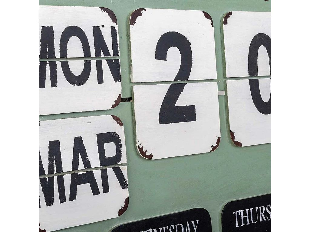 Calendario da tavolo verde 70x70x7h