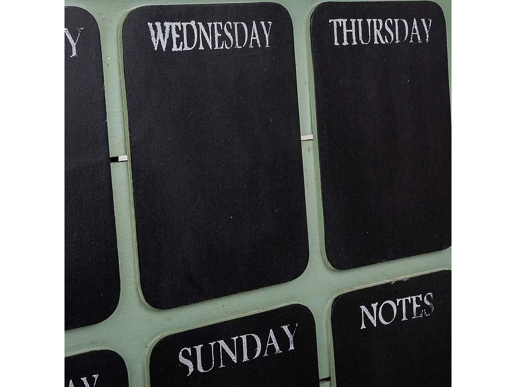 Calendario da tavolo verde 70x70x7h