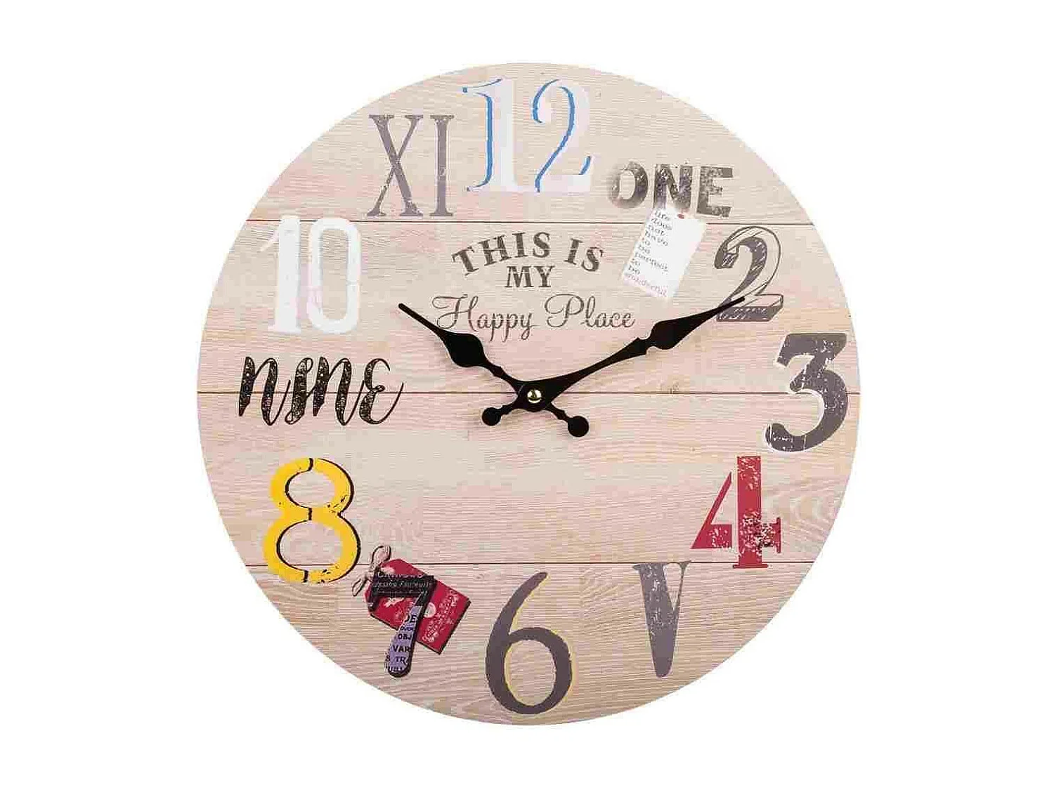 Braune Holzwanduhr T34x2H cm