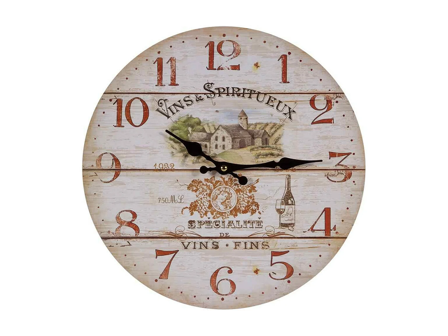 Braune Holzwanduhr T34x2H cm