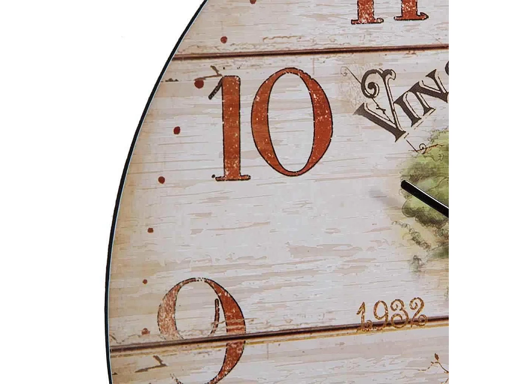 Braune Holzwanduhr T34x2H cm