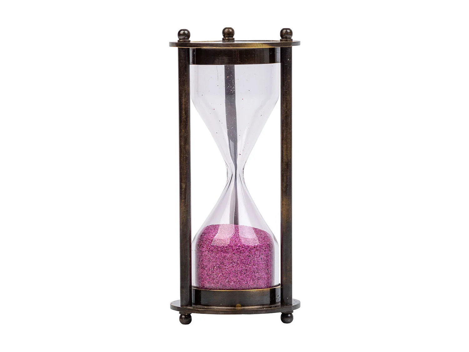 Clessidra 1 minuto in metallo marrone d5x10h