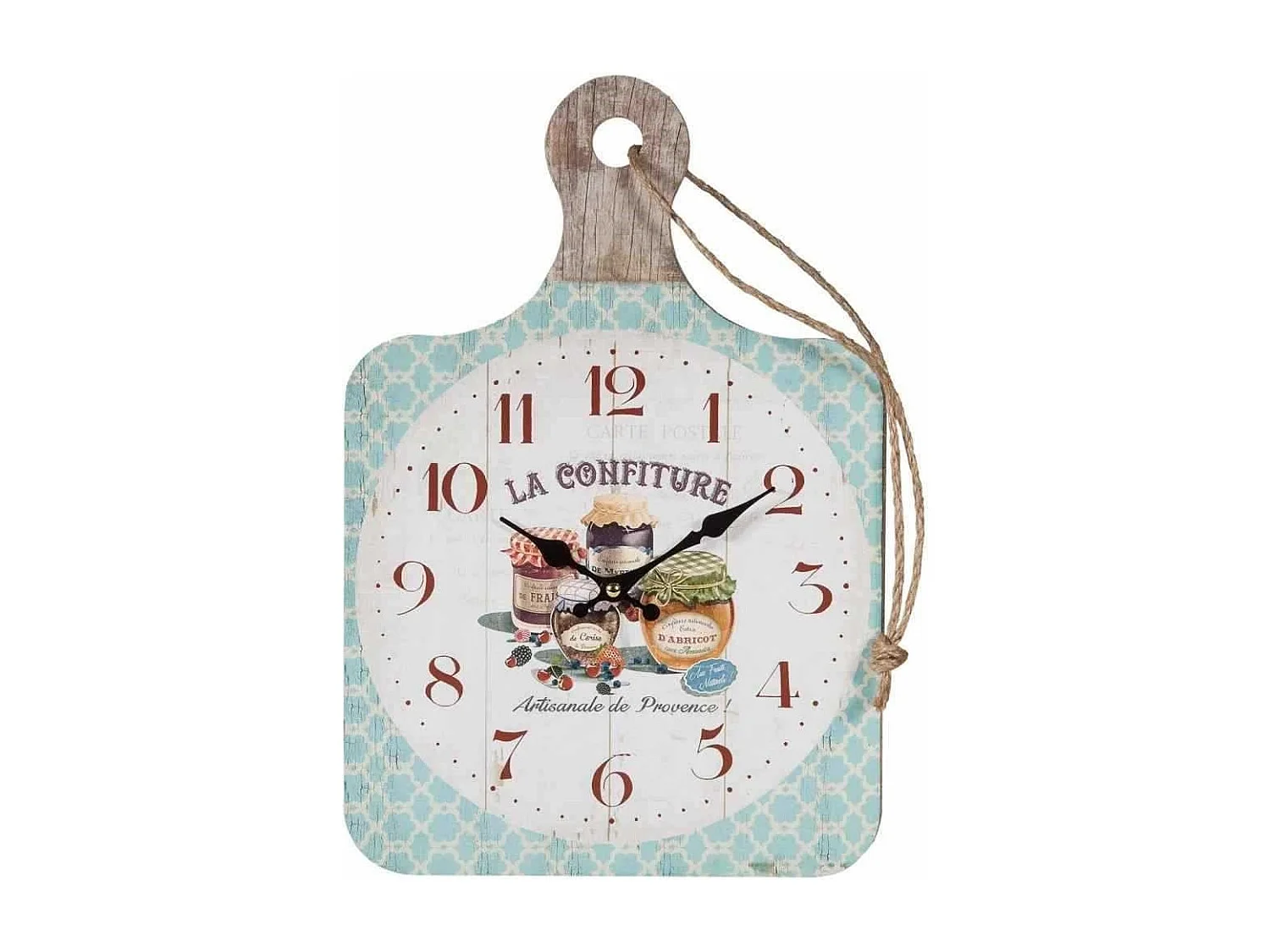 Reloj de pared de madera azul 27x40x2