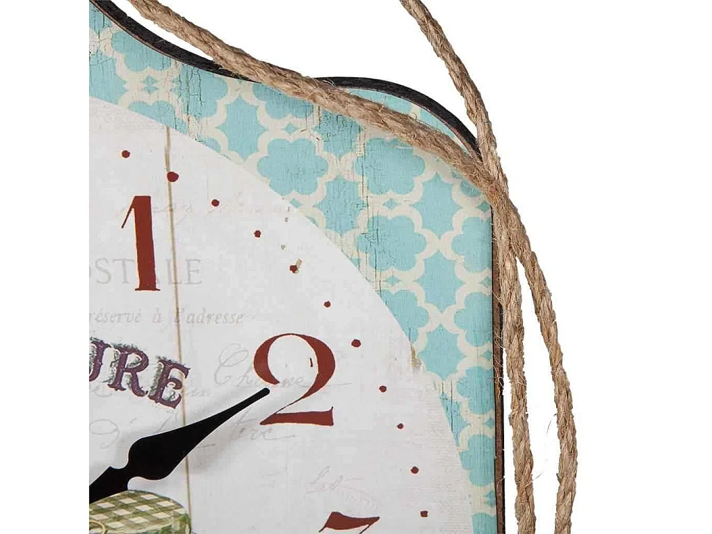 Reloj de pared de madera azul 27x40x2