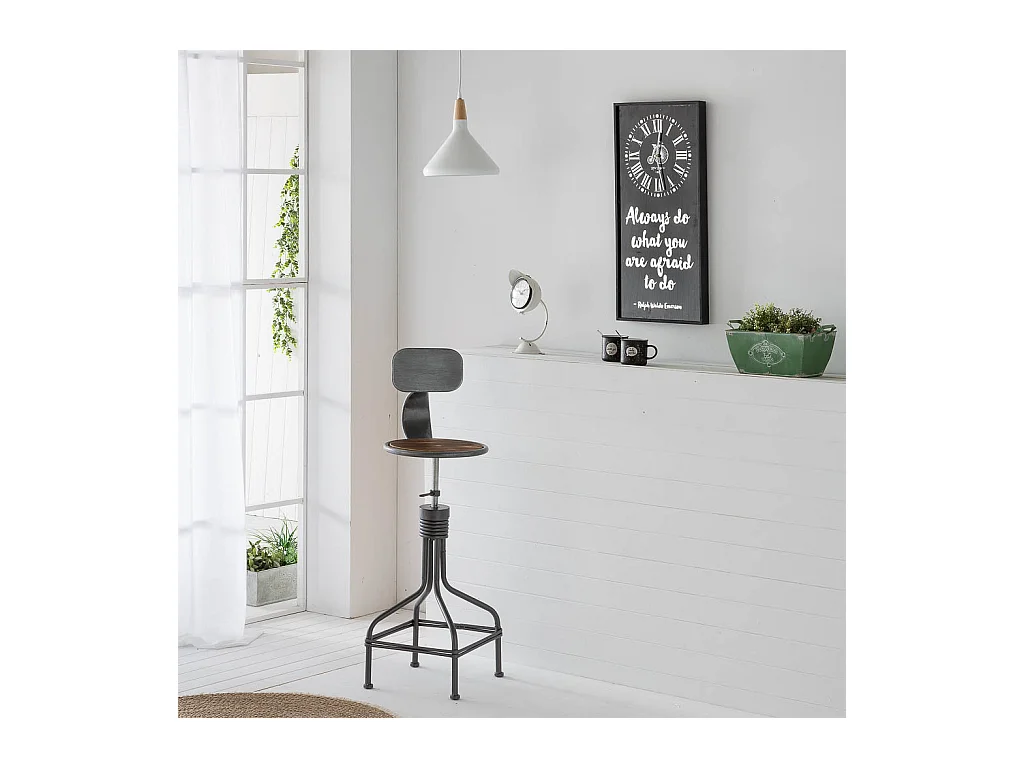 Horloge en métal avec verre 36x76h