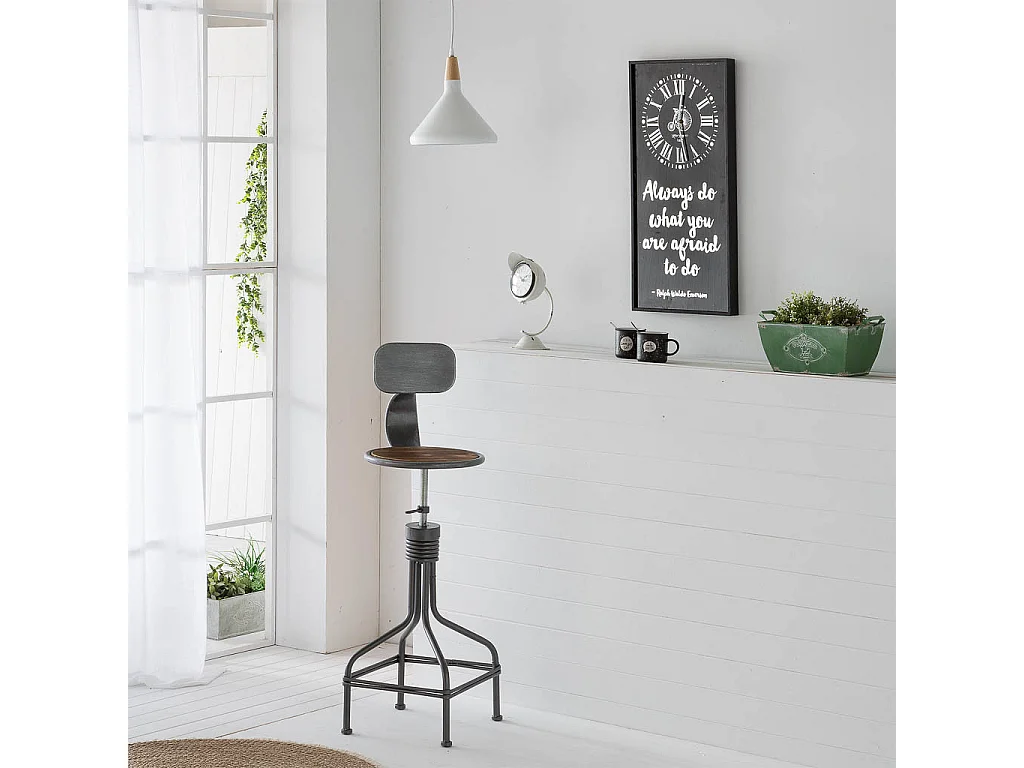 Metalluhr mit Glas 36x76h cm