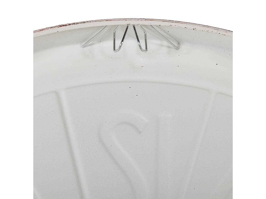 Weiße Holzwanduhr T34x2h cm