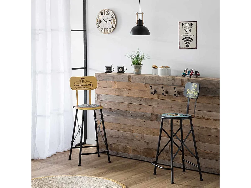 Reloj de pared de madera blanco d34x2