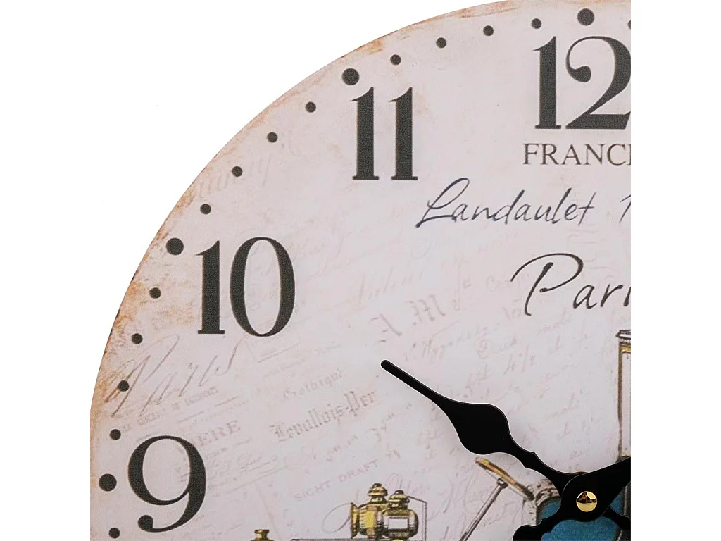 Relógio de parede em madeira branco