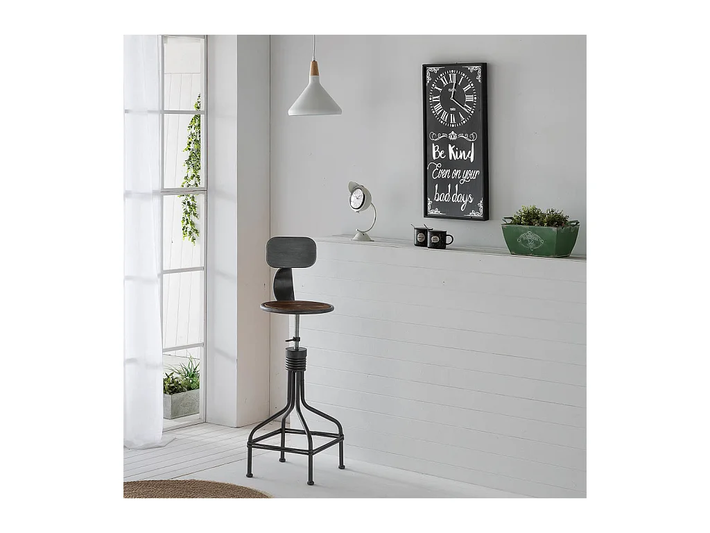 Horloge en métal avec verre 36x76h