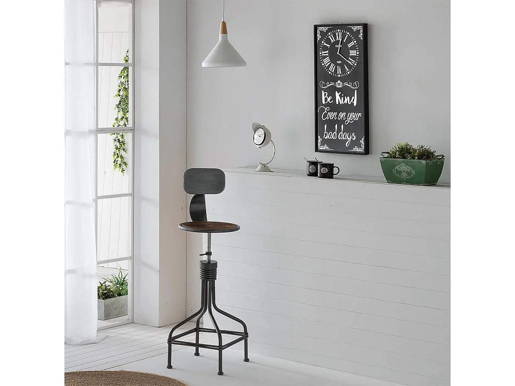 Metalluhr mit Glas 36x76h cm