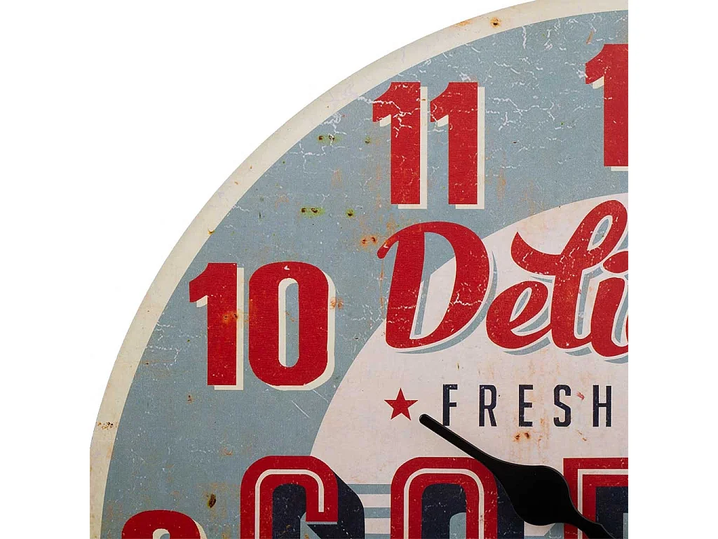 Relógio de parede de madeira azul