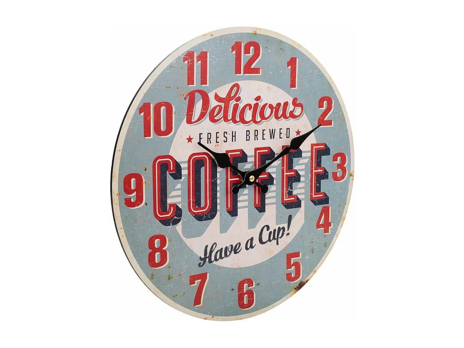 Relógio de parede de madeira azul