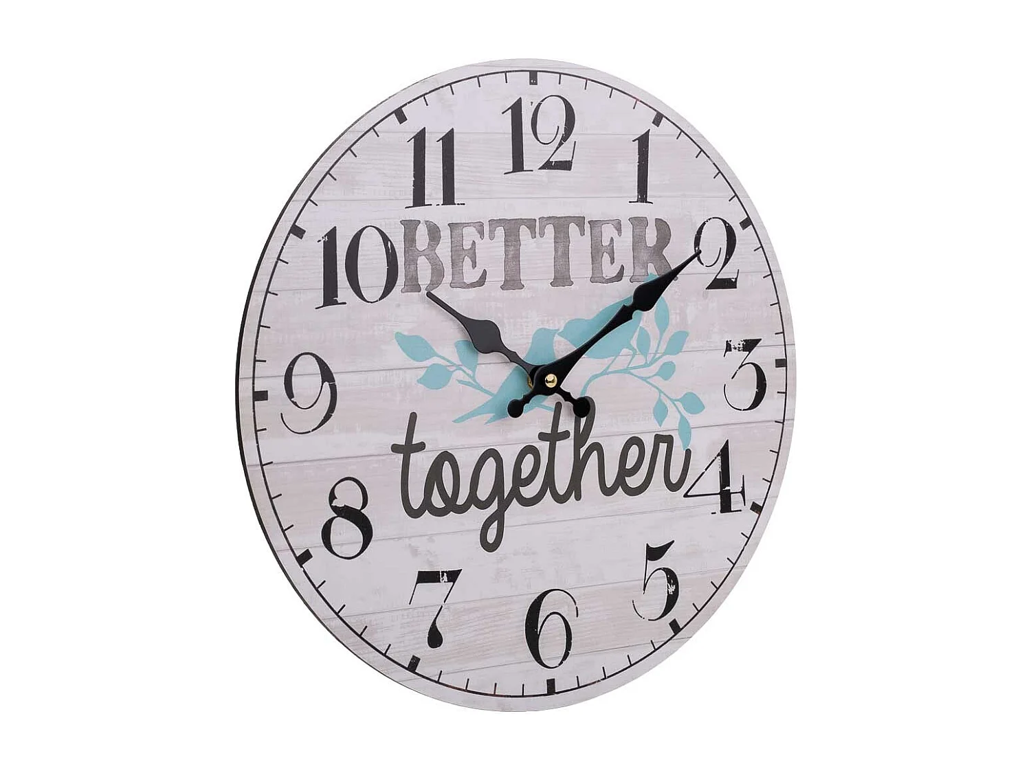 Reloj de pared de madera blanco d34x2