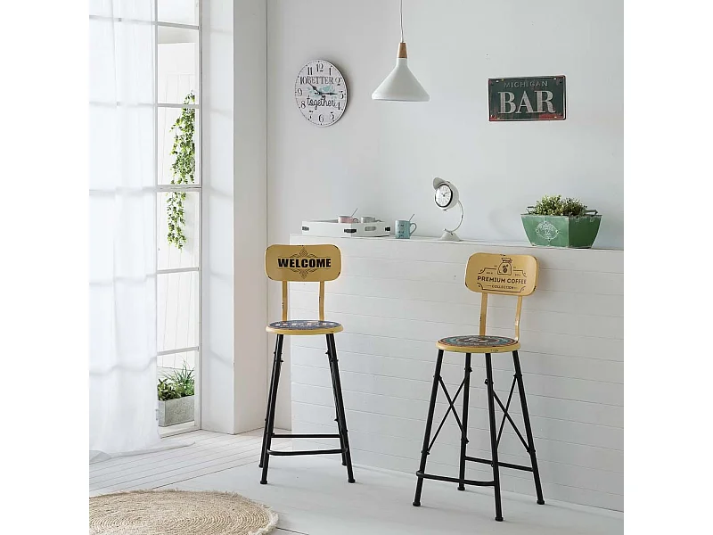 Reloj de pared de madera blanco d34x2